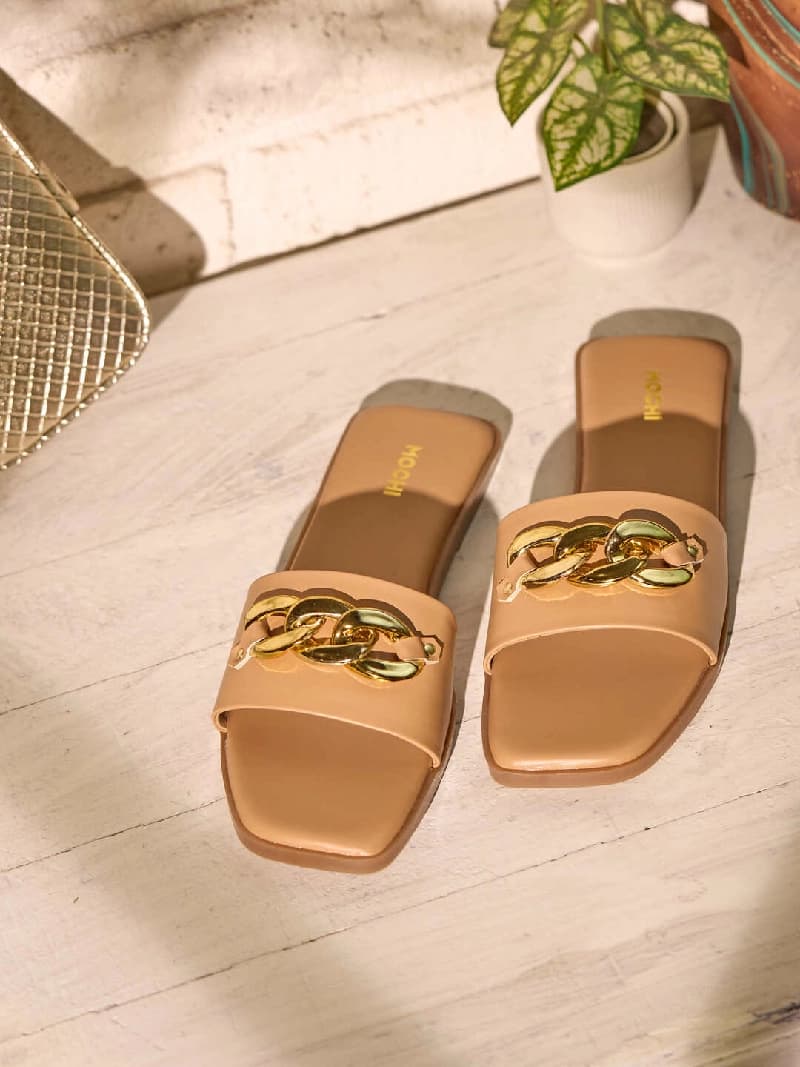 Women's Beige Smart Sandals