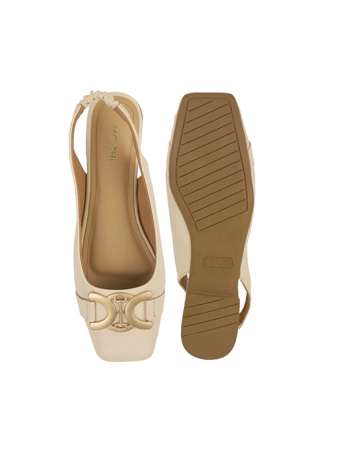 Women's White Smart Casual Ballet Shoes