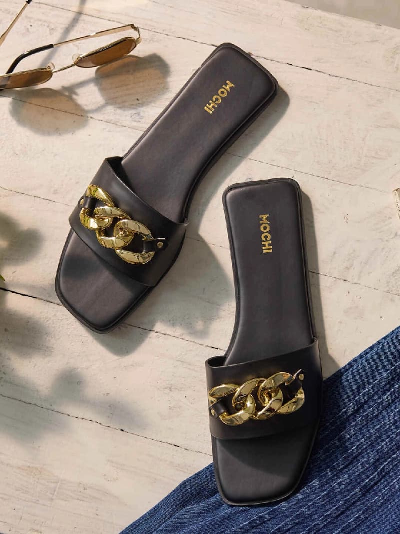 Women's Black Smart Sandals