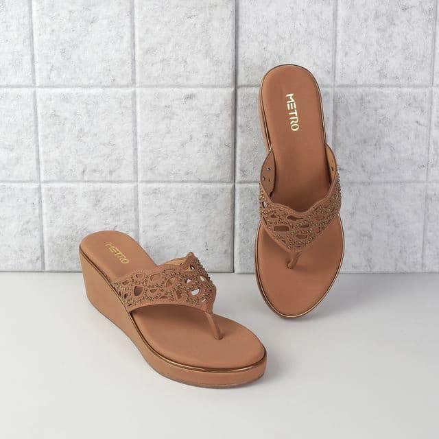 Women's Brown Party Wear Sandals