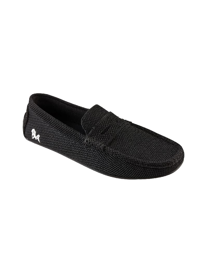 Men's Coal Black Knit Loafers