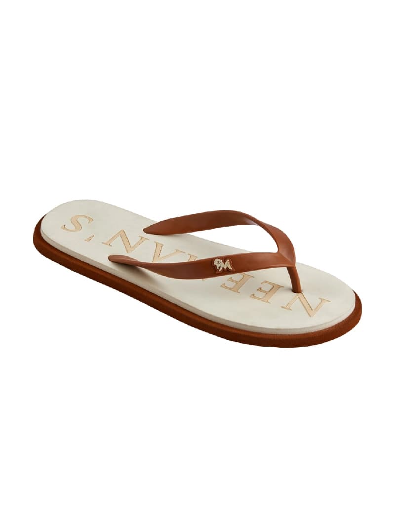 Men's Ivory and Brown Eco Classic Flip-Flops
