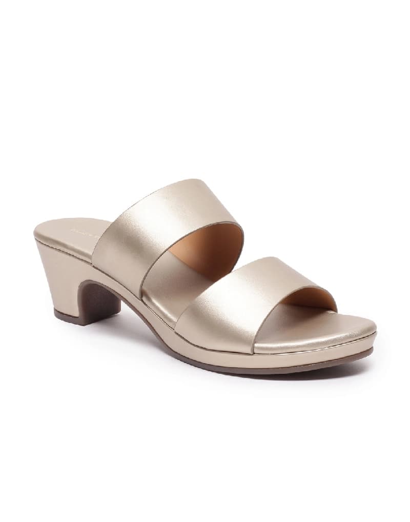 Women's Beige Semi-Formal Solid Slip-On Sandals