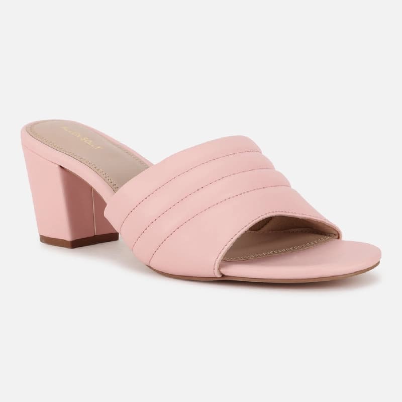 Women's Pink Formal Solid Slip-On Sandals