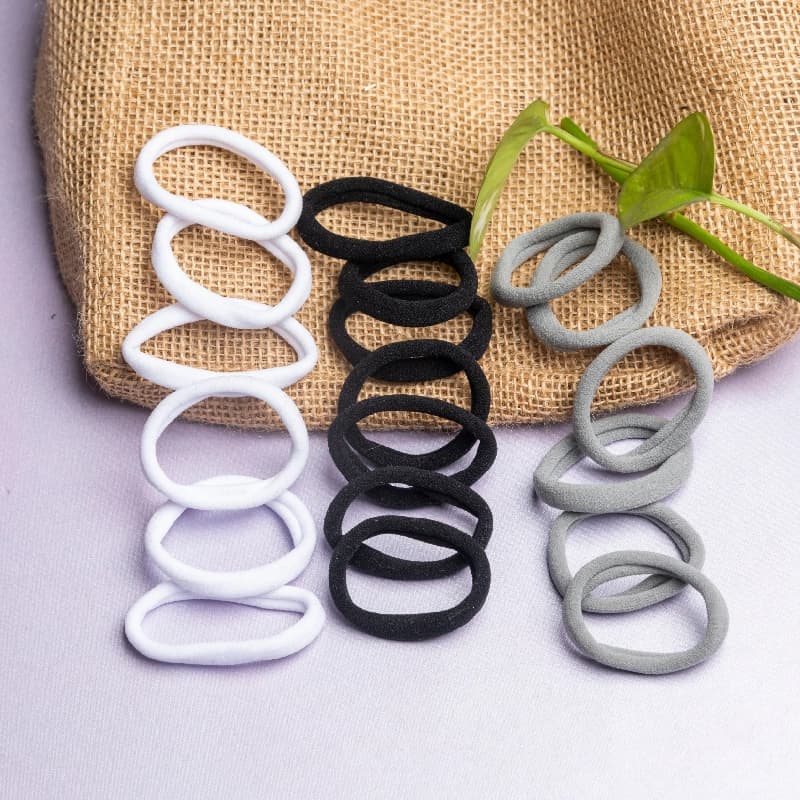 Women's Multicolor Casual Elastic Rubber Band - 20 Pcs