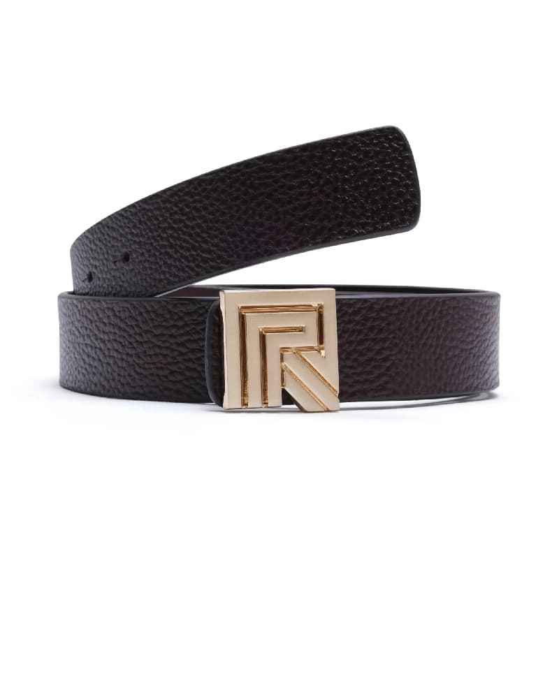 Men's Vero Brown Non Reversible Leather Belt