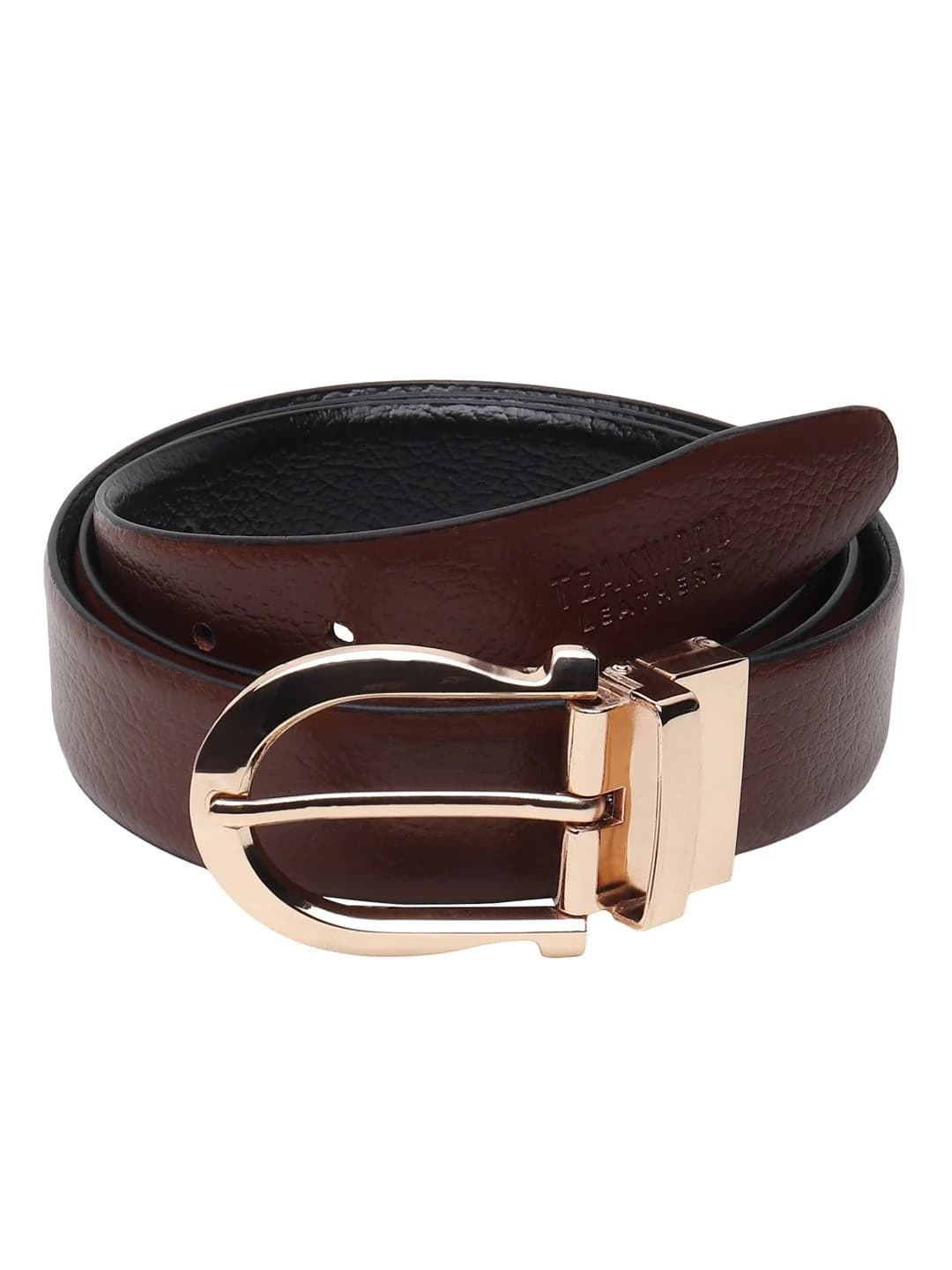 Men's Black Casual Solid Leather Belt