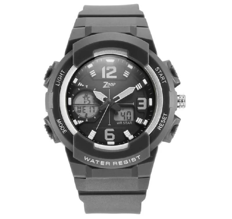 Boys Analog Digital Watch with Black Dial & Black Strap - NT26026PP04W
