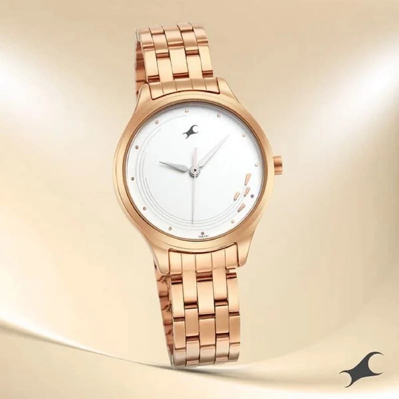 Women's Casual White Round Dial Watch - NT6248WM02