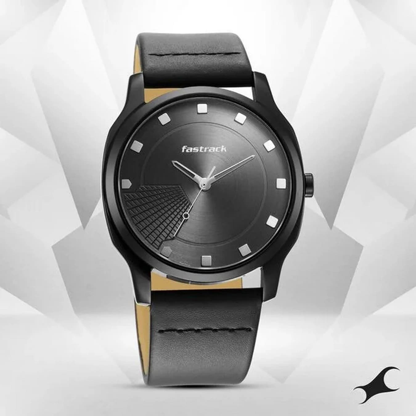 Men's Casual Anthracite Square Dial Watch - NT3255NL01