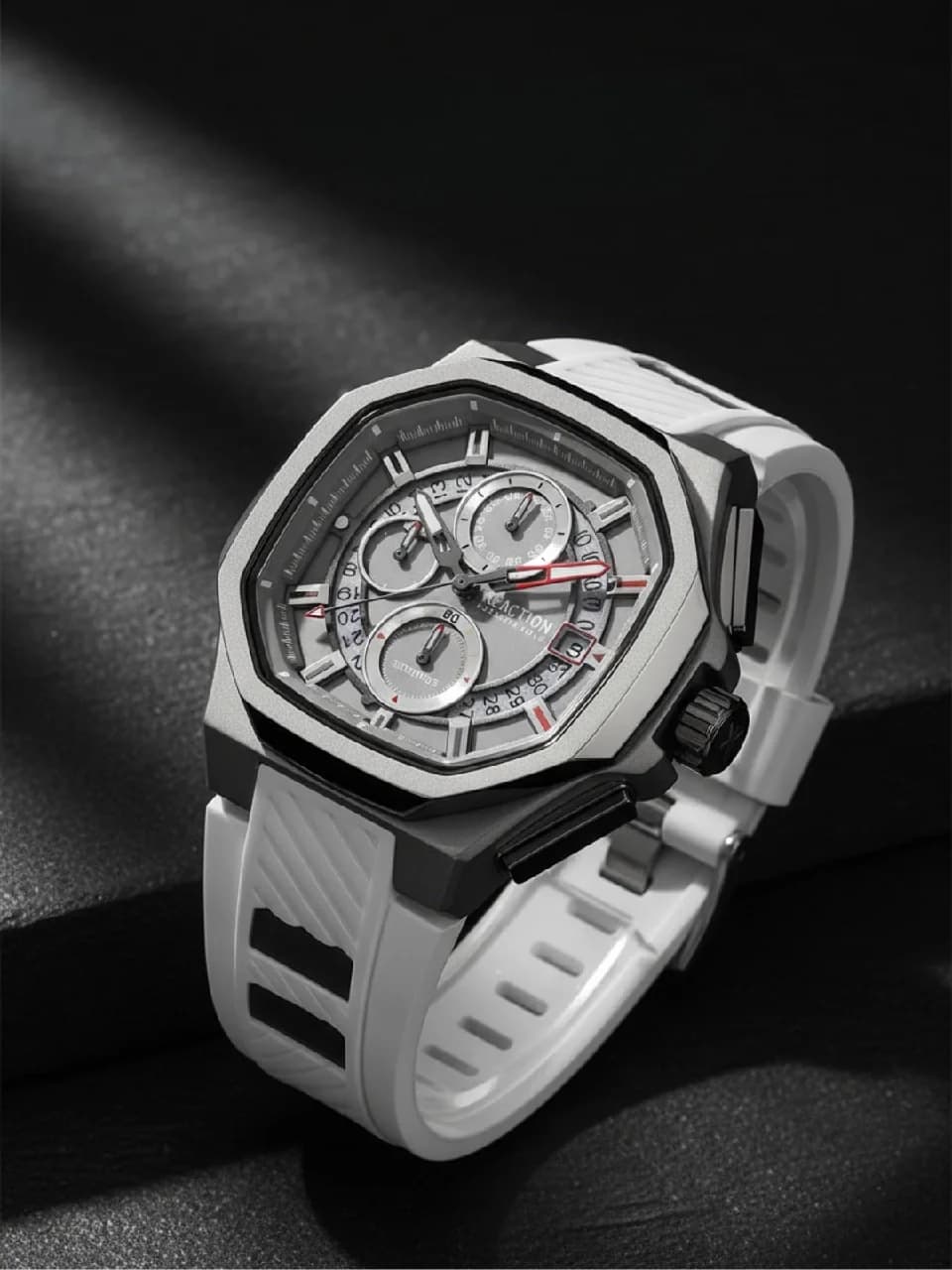 Men's White Casual Round Analogue Watch-KRWGO0070101