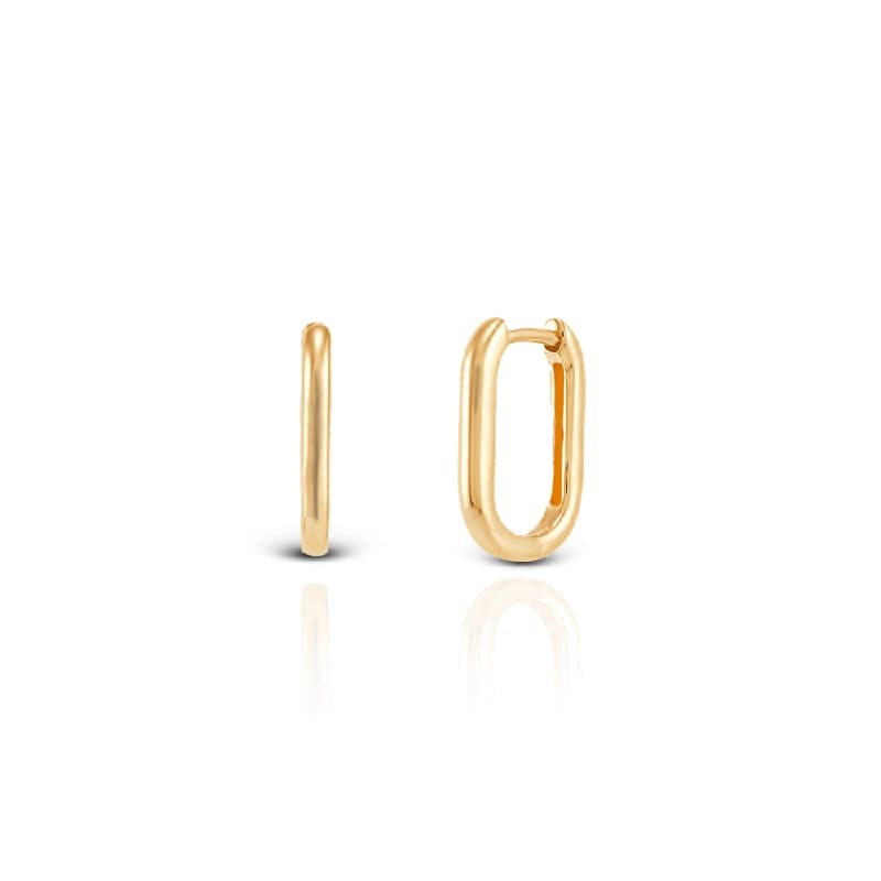 Women's Golden Bold Chain Loop Hoops