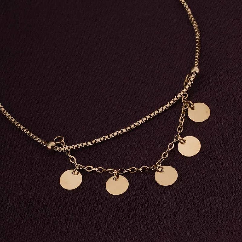 Women's Gold Tiny Plates Bracelet Waterproof & Anti-Tarnish