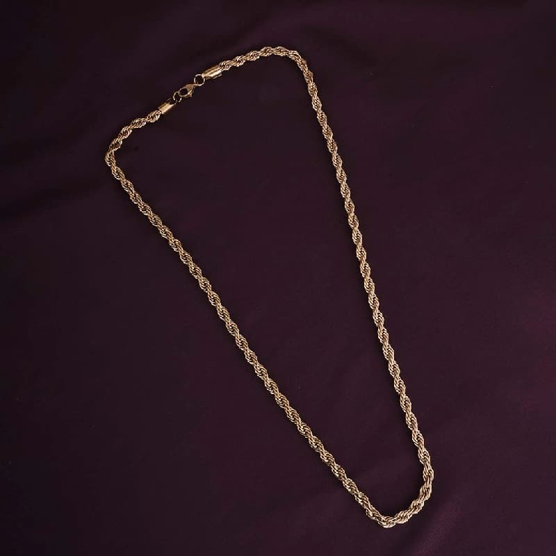 Men's Gold Plated Chain Waterproof & Anti-Tarnish