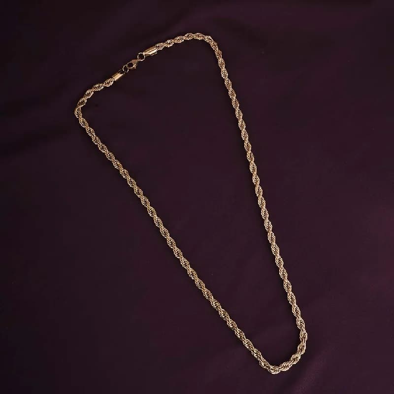 Men's Gold Plated Chain Waterproof & Anti-Tarnish