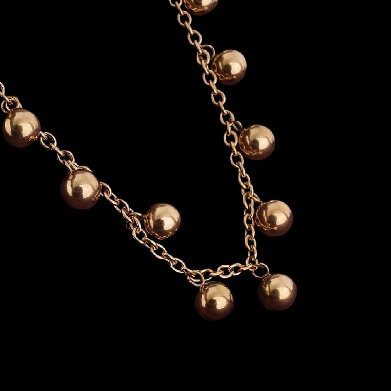 Women's Gold Plated Beaded Grace Necklace Waterproof & Anti-Tarnish