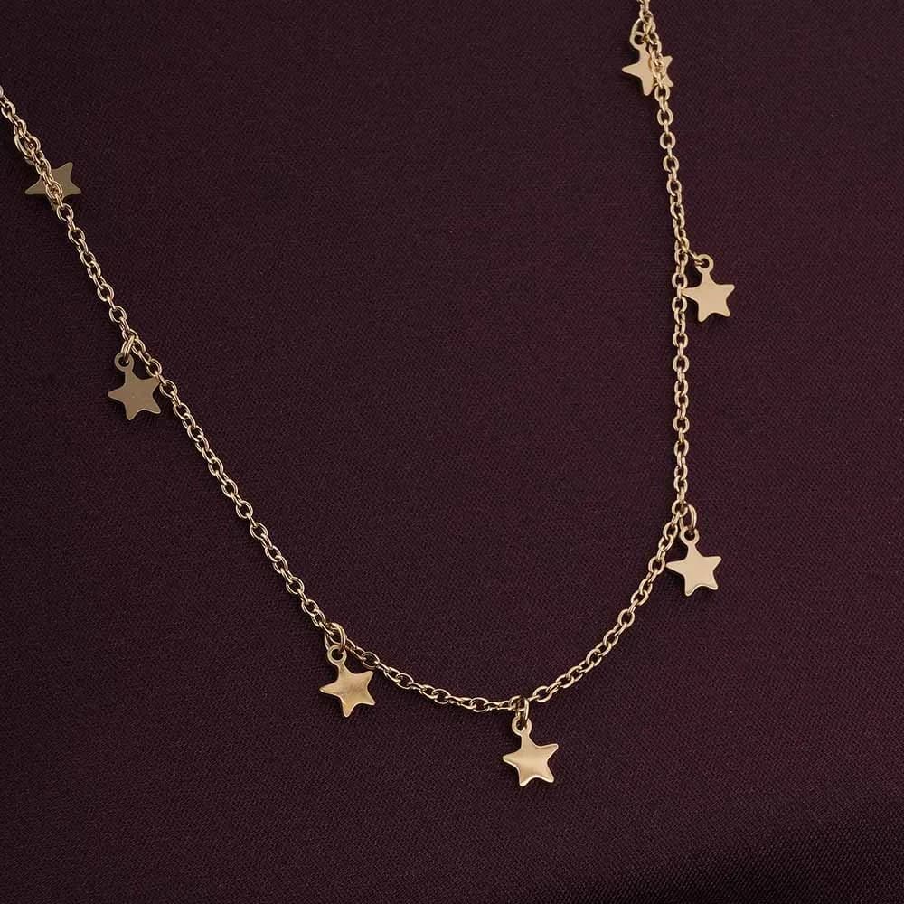 Women's Gold Plated Starry Night Necklace Waterproof & Anti-Tarnish