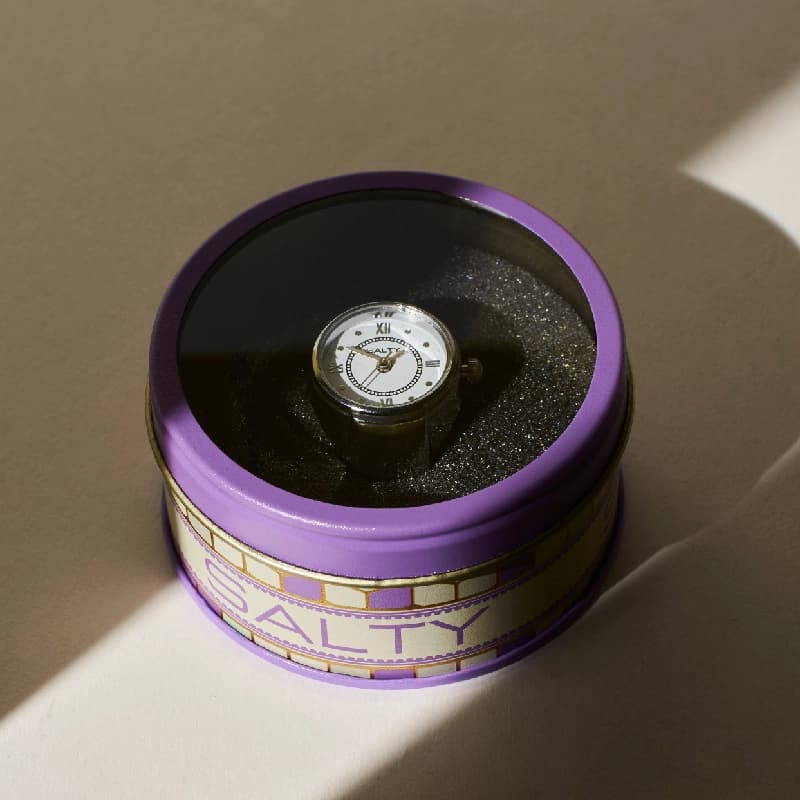 Women's Girl Boss Salty Watch Ring - Silver