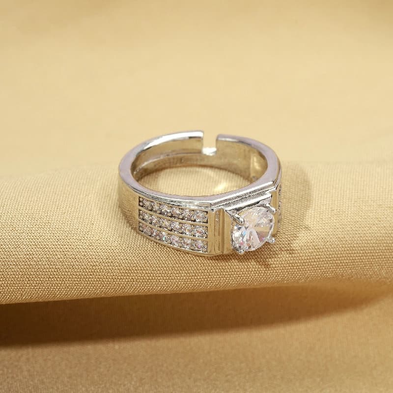 Women's Radiant Spark Crystal Ring For Couple