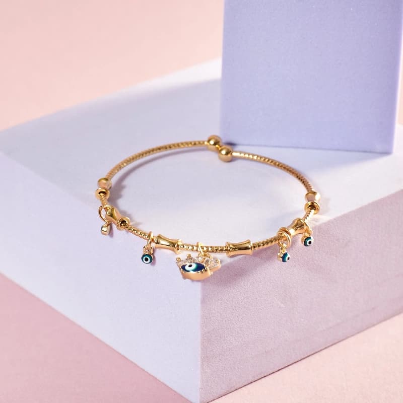 Women's Chic Evil Eye Tassel Bangle