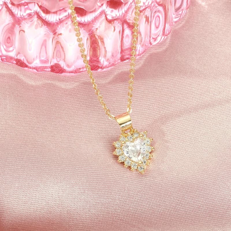 Women's Diamond Love Drop Necklace