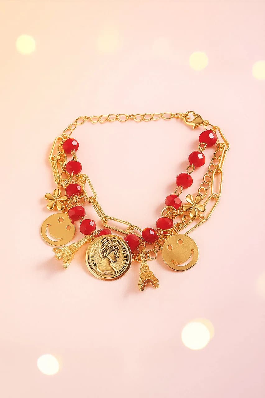 Women's Red Casual Bracelets