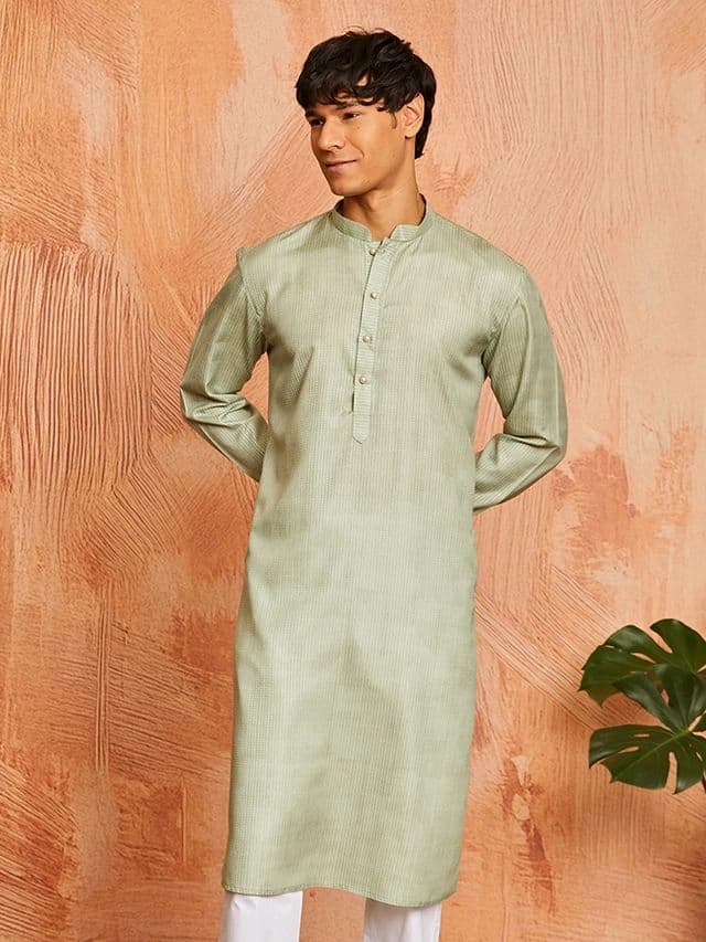 Men's Green Festive Kurta