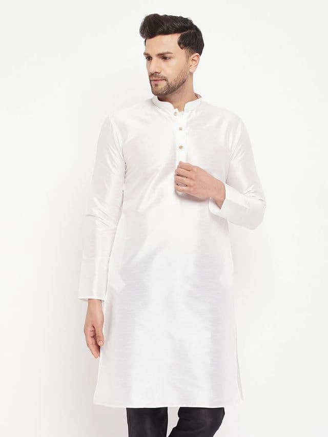 Men's White Festive Kurta