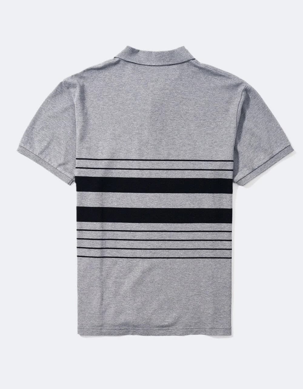 Men's Grey Casual Colorblocked Regular Fit Polo Tshirt