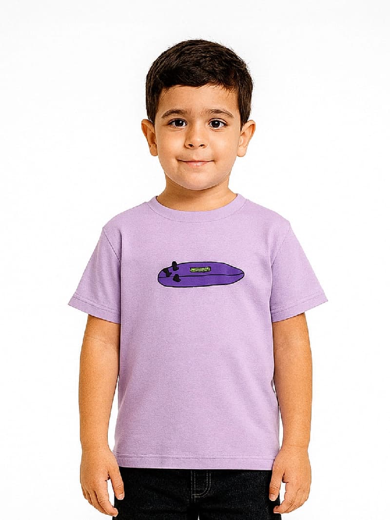 Boys Lavendar Puff-Printed Tshirt