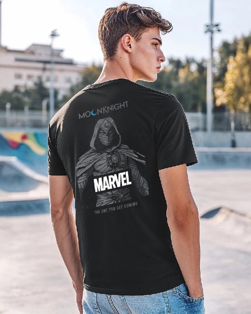 Men's Black Casual Printed Regular Fit Tshirt