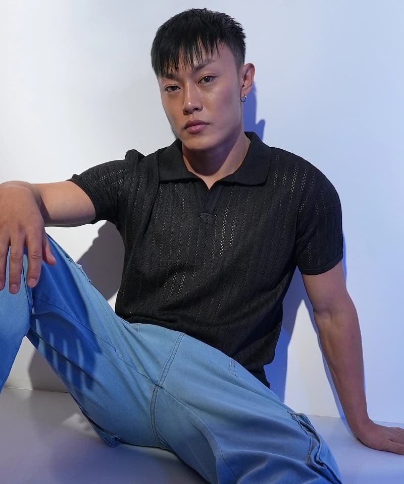 Men's Black Casual Solid Tshirt