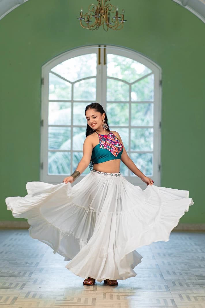 Women's Green Festive Blouse