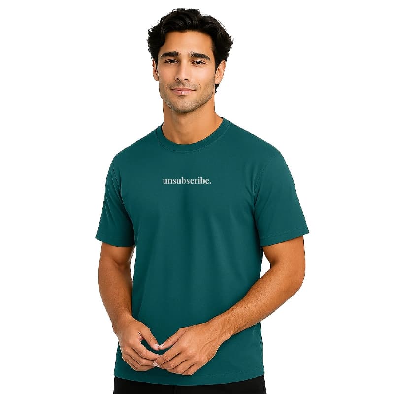 Men's Green Casual Printed Regular Fit Tshirt