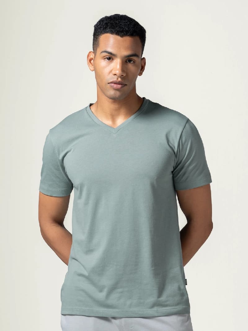 Men's Grey Casual Solid Regular Fit Tshirt