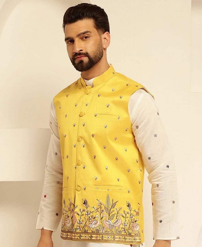 Men's Multicolor Casual Nehru Jacket