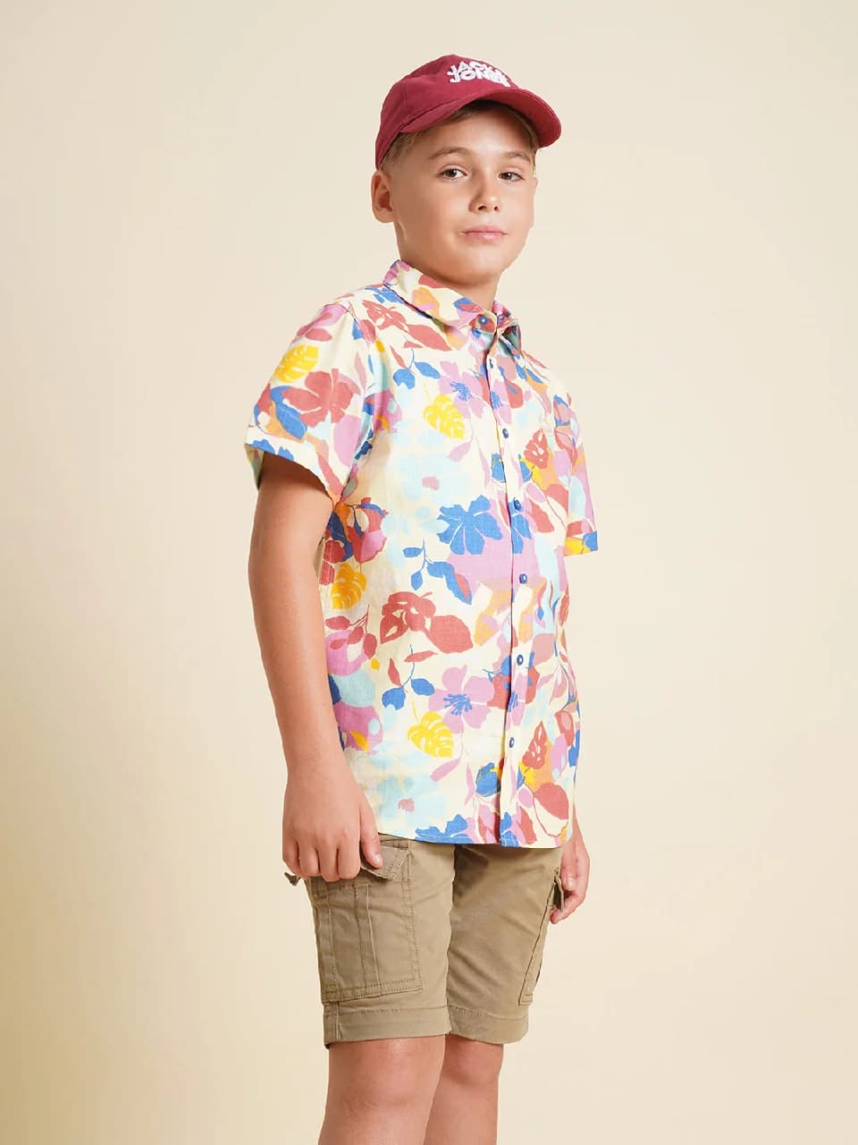 Boys Yellow Casual Regular Fit Shirt