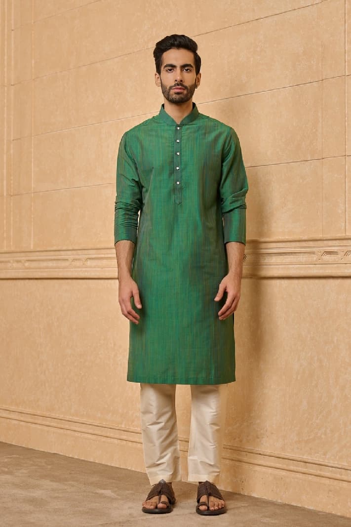 Men's Green Festive Kurta Set