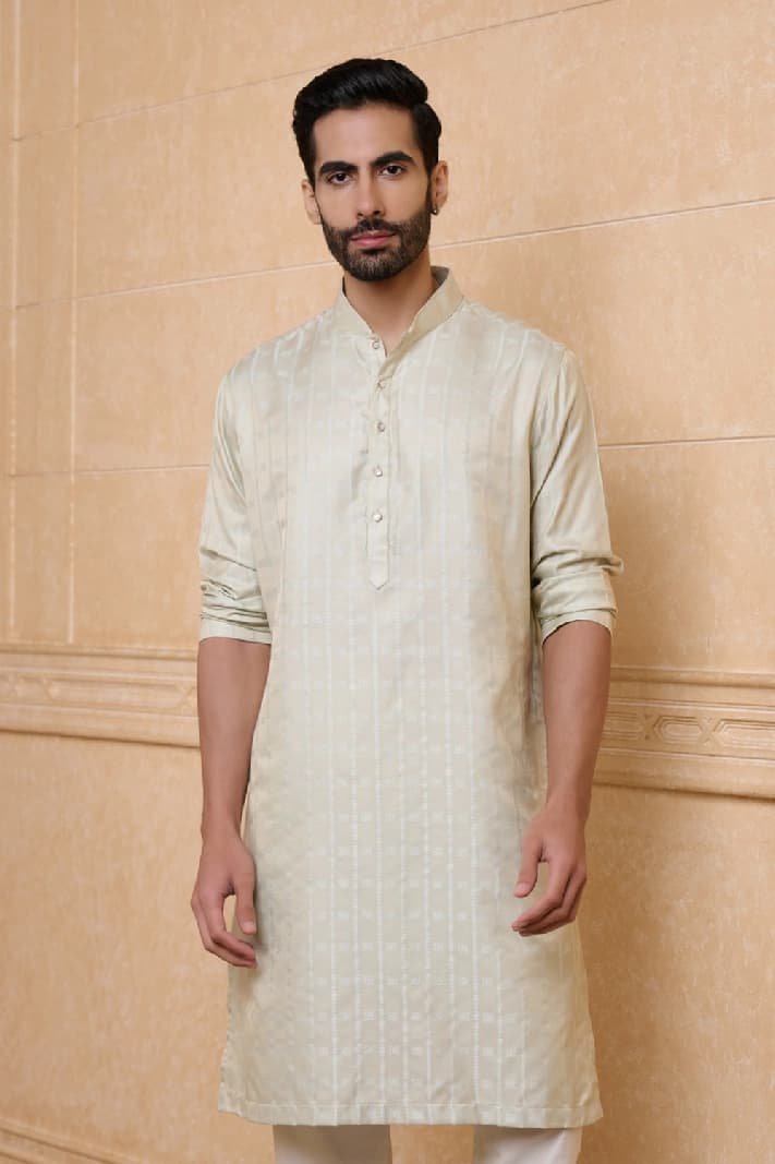 Men's Grey Festive Kurta Set