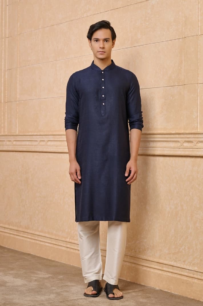 Men's Navy Festive Kurta Set