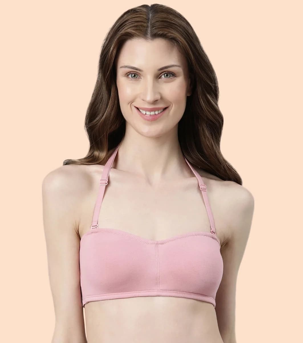 Women's Pink Strapless Party Bra