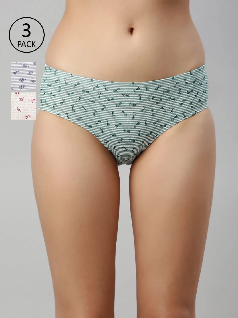 Women's Multicolor Solid Panty - Pack of 3