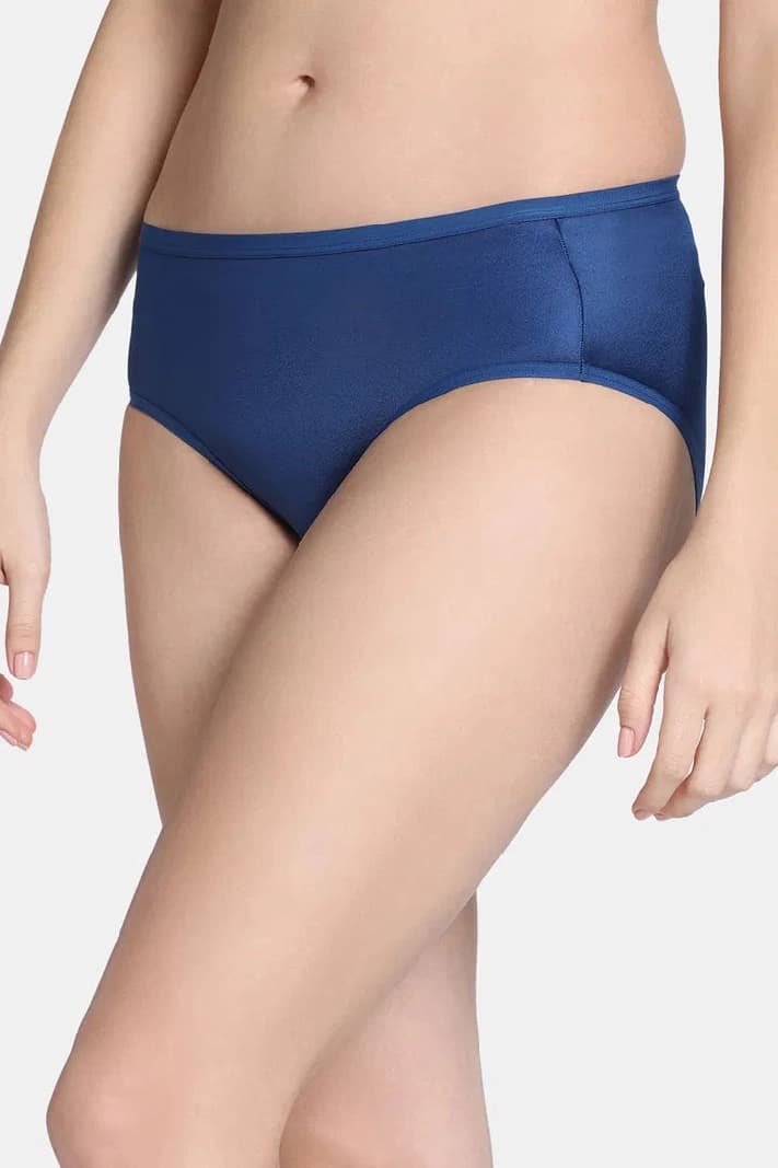 Women's Blue Miracle Low Rise Full Coverage Hipster Panty