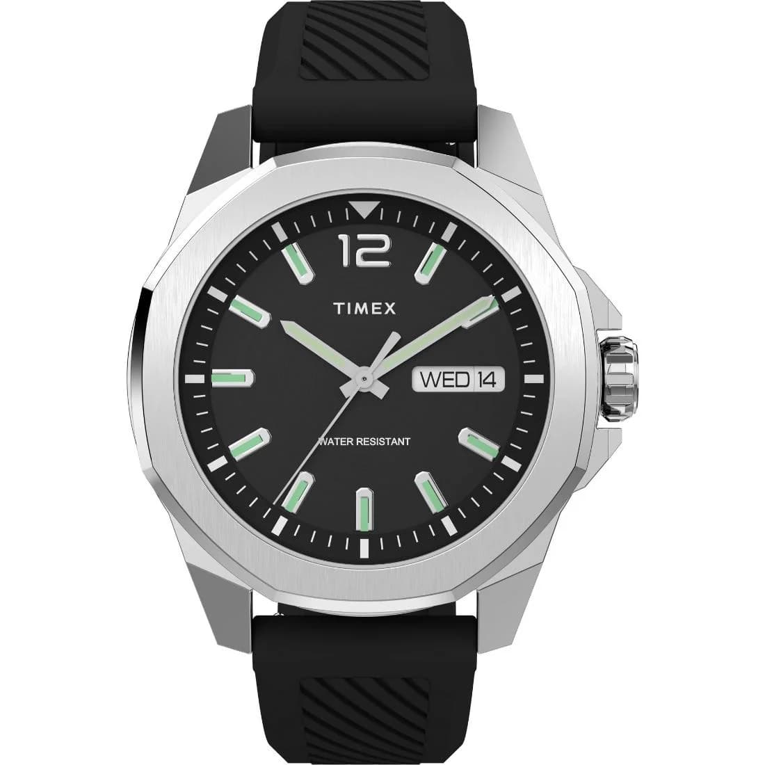 Men's Black Solid Round 46 mm Analogue Watch - TW2W42900