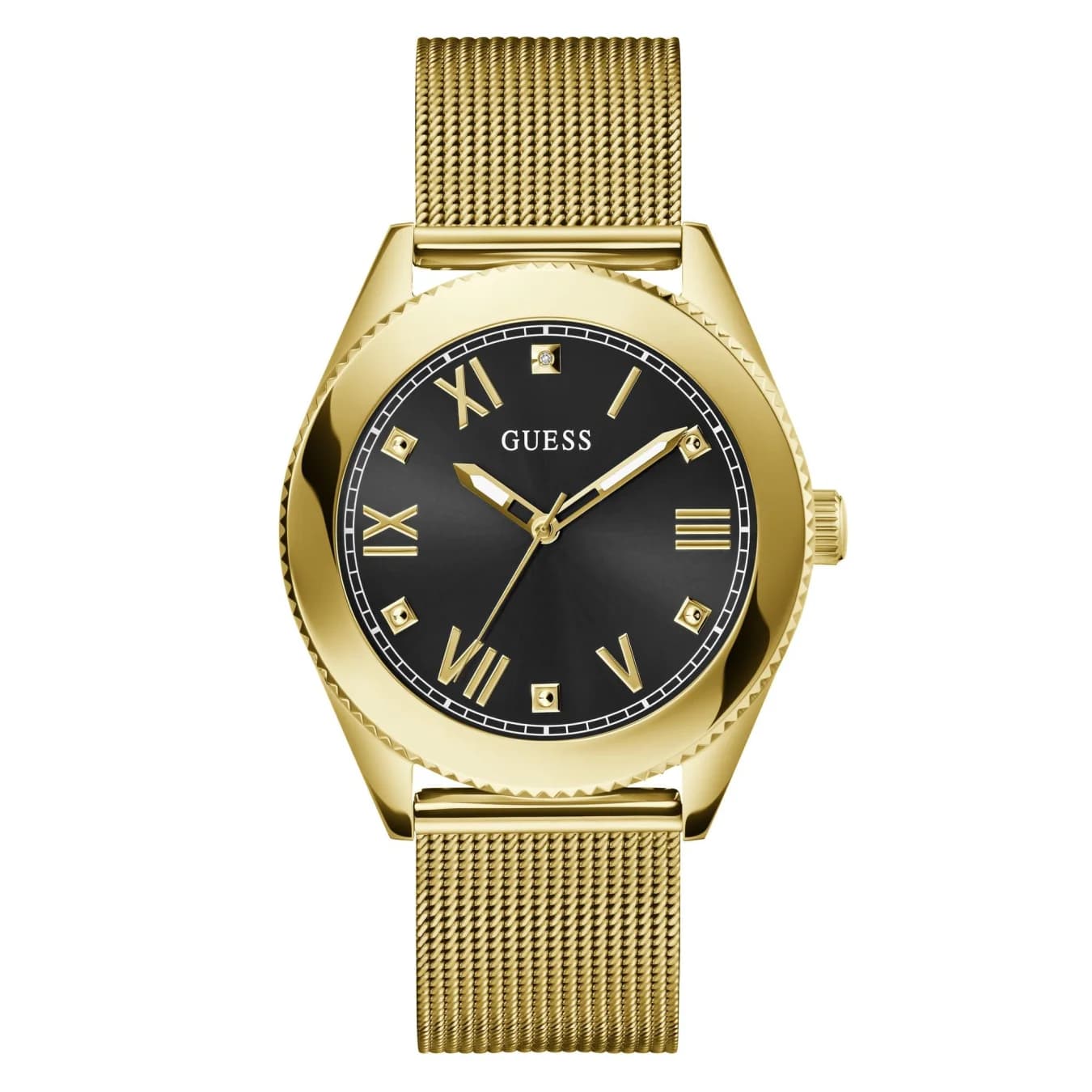 Men's Gold Solid Round 44 mm Analogue Watch - GW0495G2