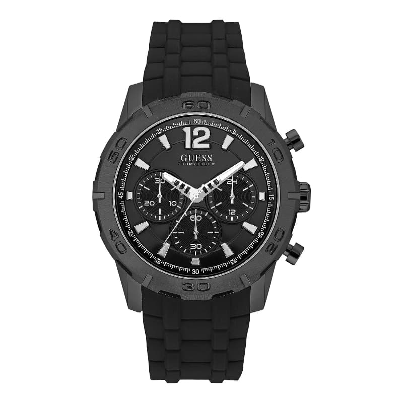 Men's Black Solid Round 46 mm Analogue Watch - U1350G2M