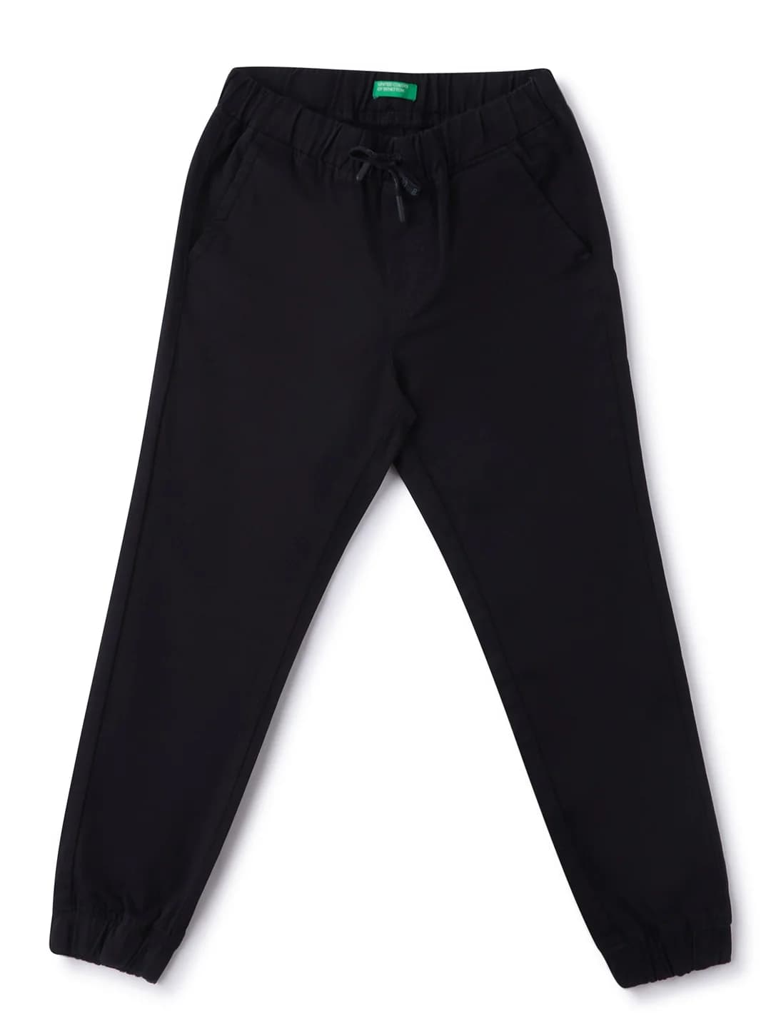 Boys Black Casual Low Rise Basic Core Joggers