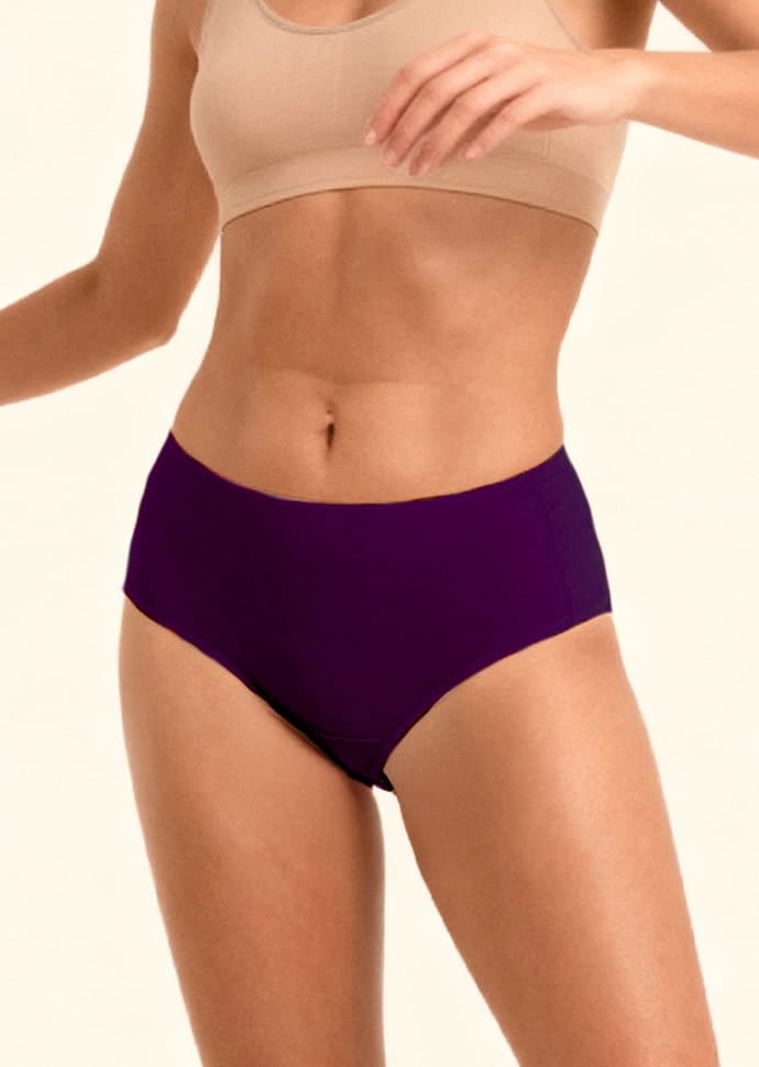 Women's Purple Every Day Medium Coverage Solid Panty