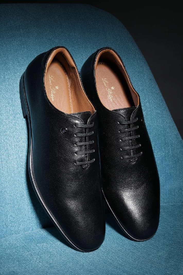Men's Leather Black Formal Oxford Shoes