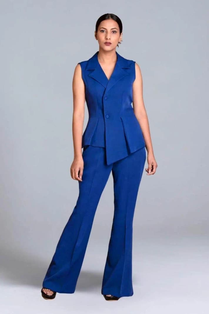 Women's Blue Formal Co-ords Set